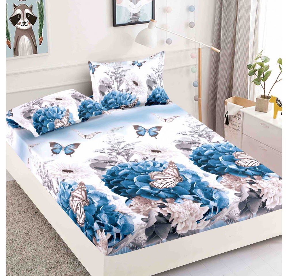 Husa de pat cu elastic pentru saltea + 2 fete de perna HFJ334