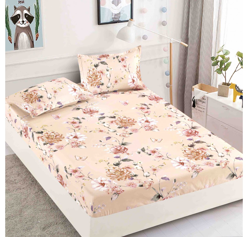 Husa de pat cu elastic pentru saltea + 2 fete de perna HFJ335