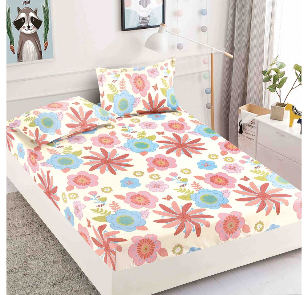 Husa de pat cu elastic pentru saltea + 2 fete de perna HFJ344