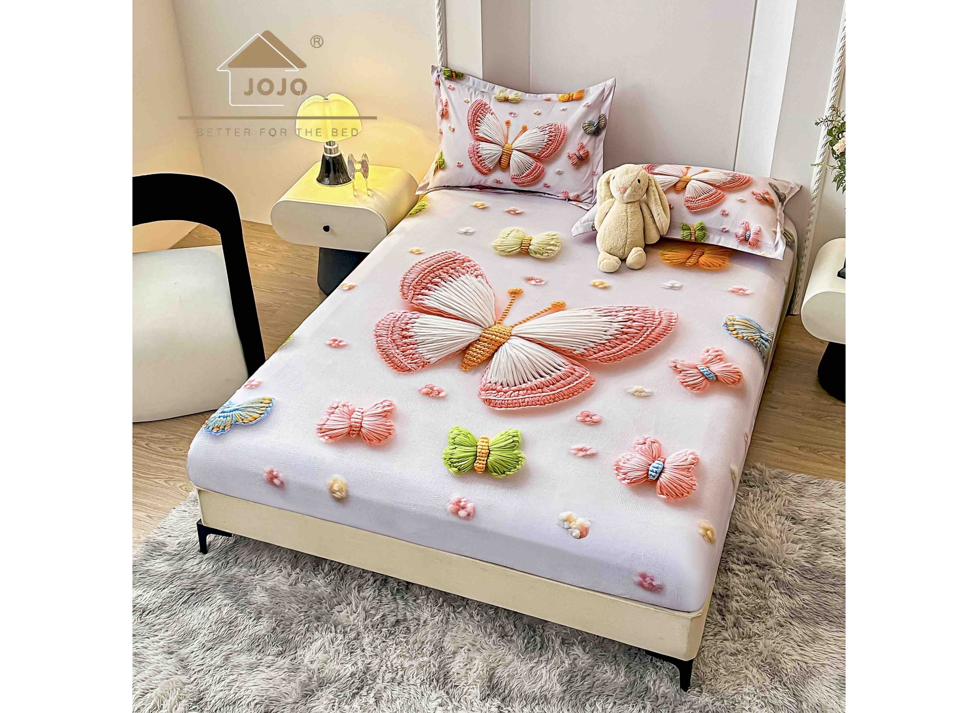 Husa de pat 5D cu elastic pentru saltea + 2 fete de perna HFJ507