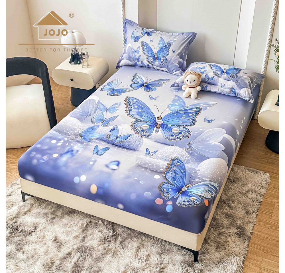 Husa de pat 5D cu elastic pentru saltea + 2 fete de perna HFJ520
