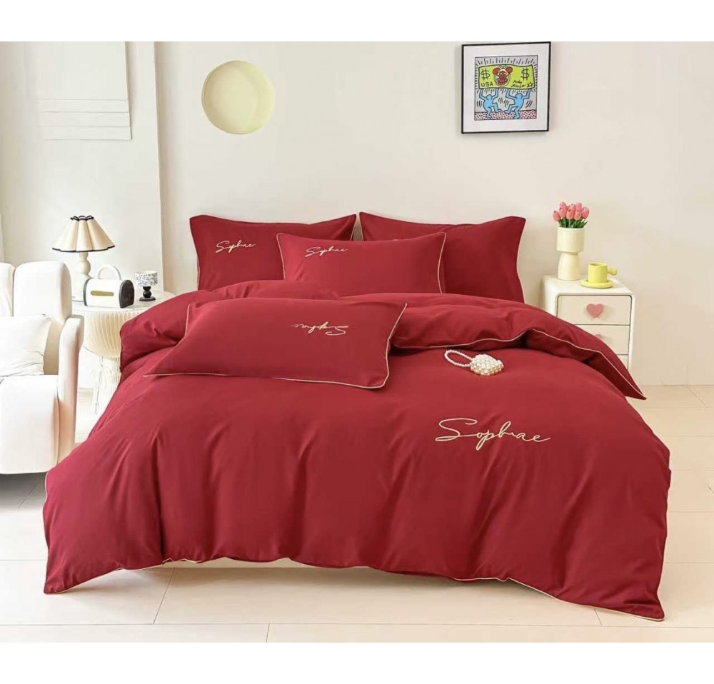 Lenjerie Lux Bumbac fin cu Broderie 6 piese - LX111