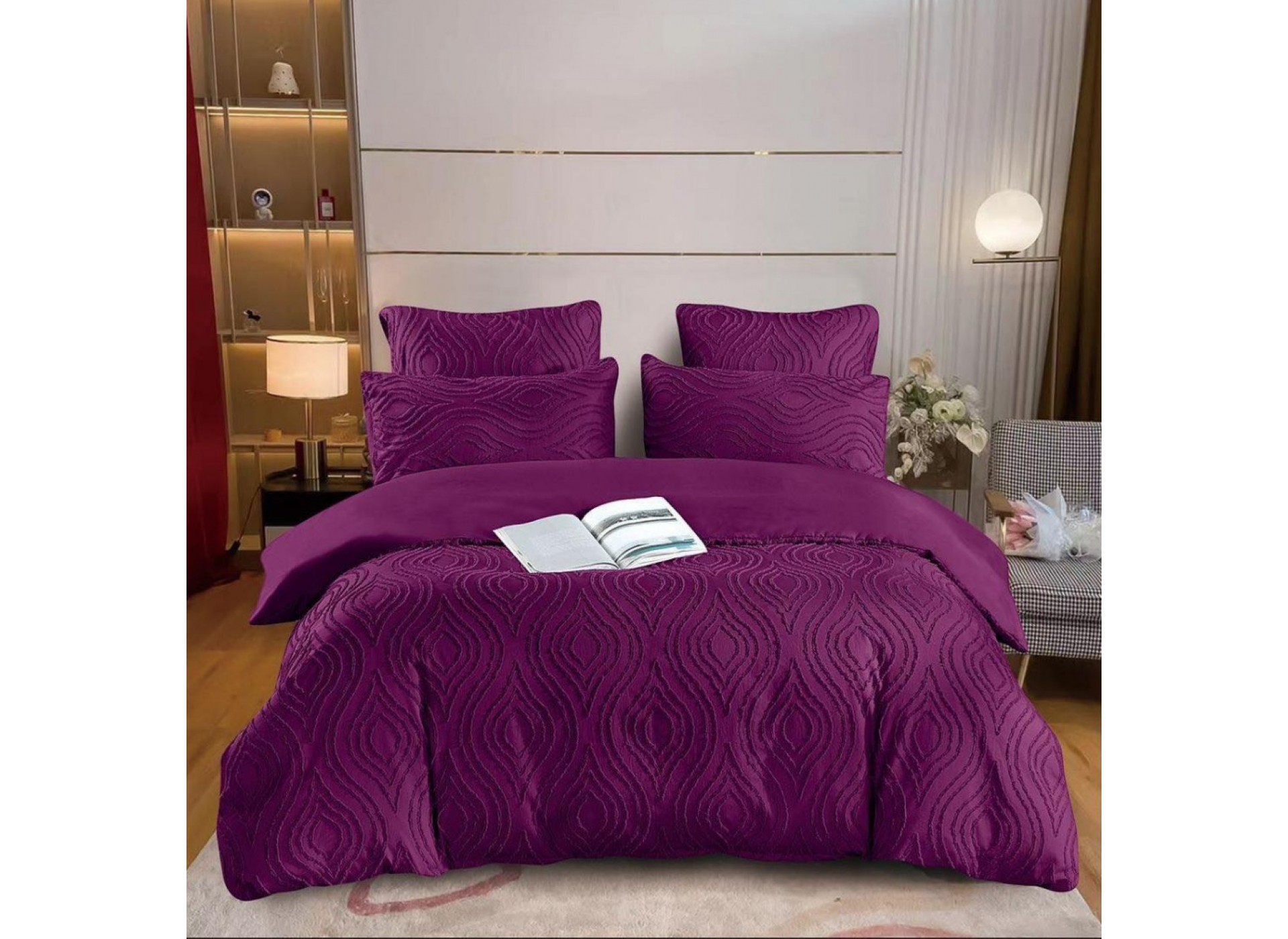 Lenjerie LUX BRODAT din bumbac 6 piese BR02