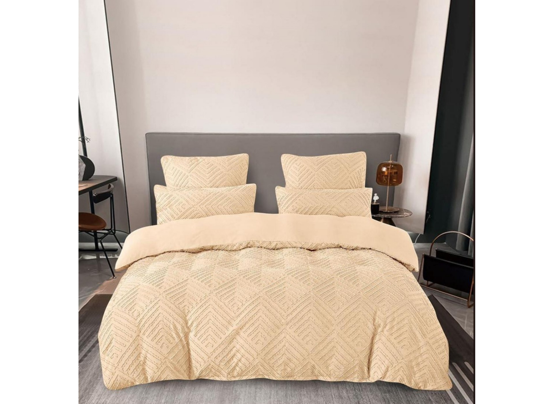 Lenjerie LUX BRODAT din bumbac 6 piese BR15