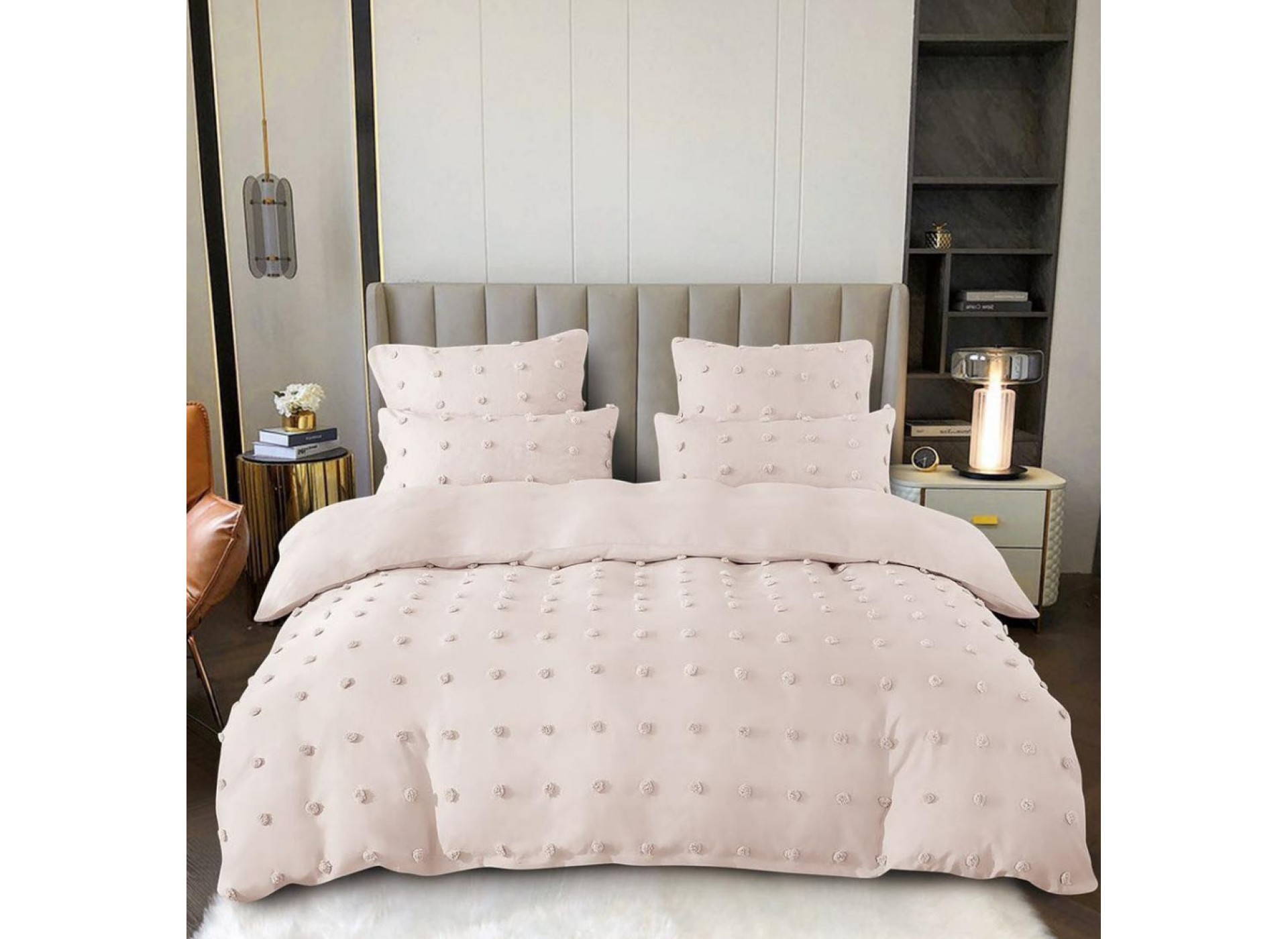 Lenjerie LUX BRODAT din bumbac 6 piese BR16
