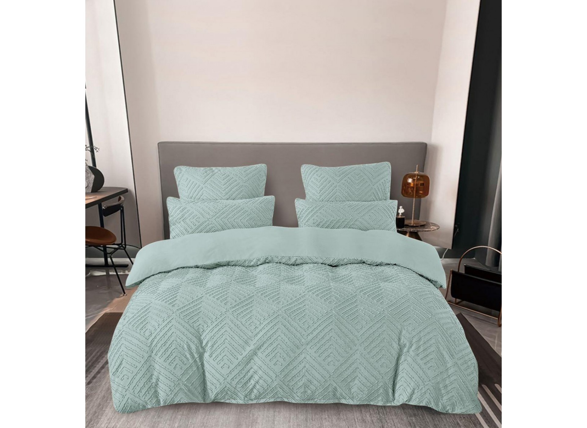 Lenjerie LUX BRODAT din bumbac 6 piese BR27