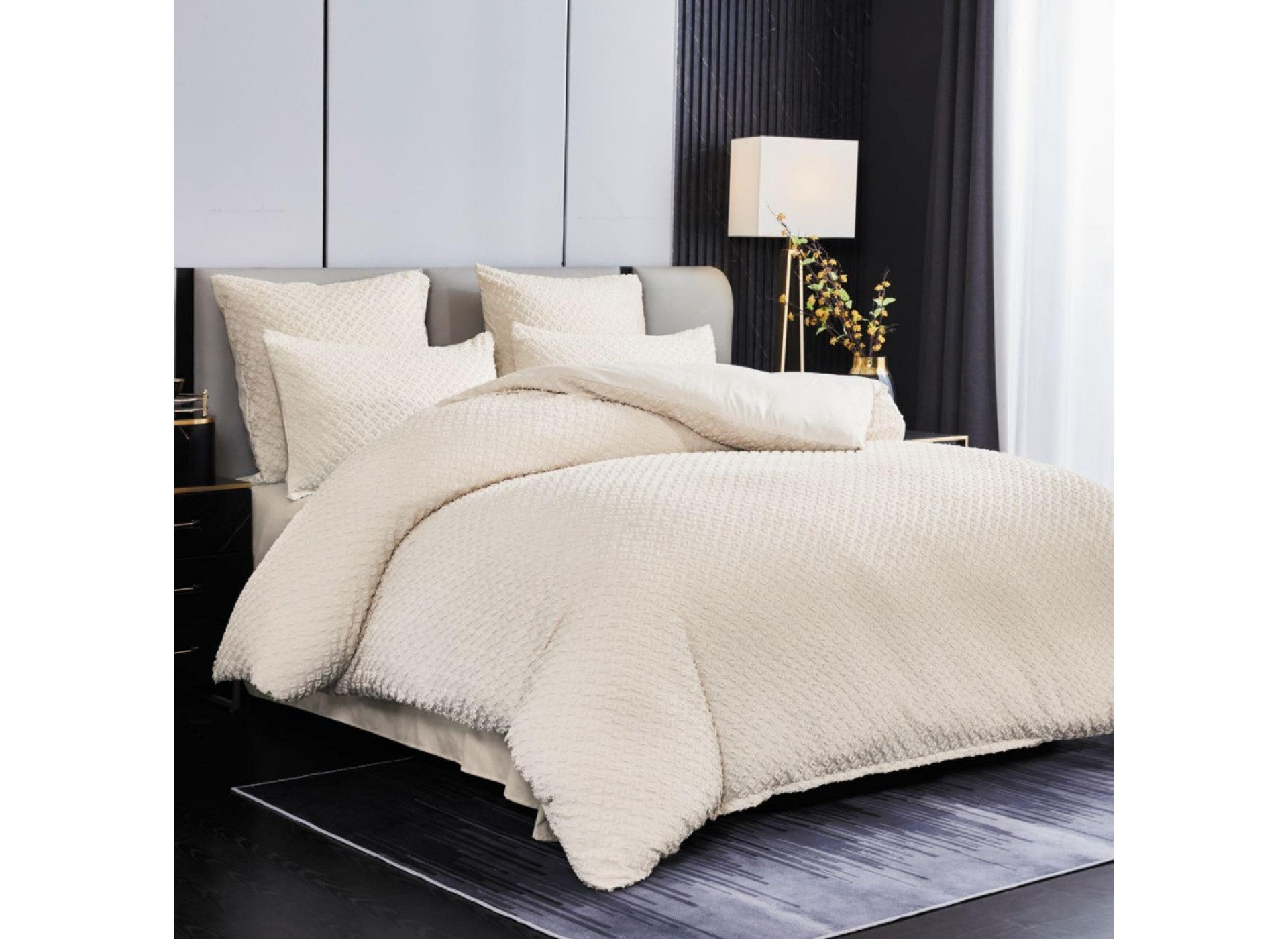 Lenjerie LUX BRODAT din bumbac 6 piese BR29