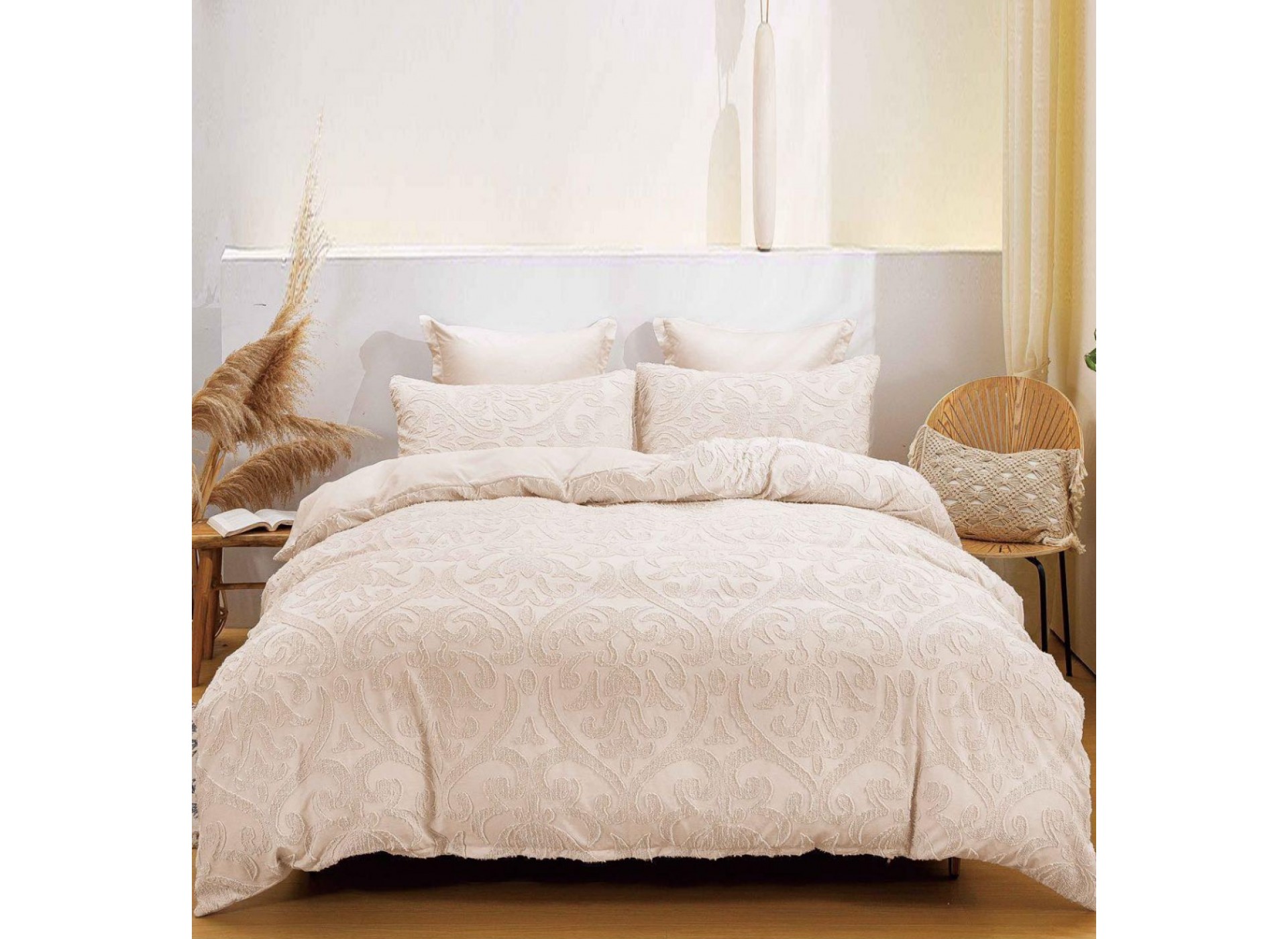 Lenjerie LUX BRODAT din bumbac 6 piese BR31