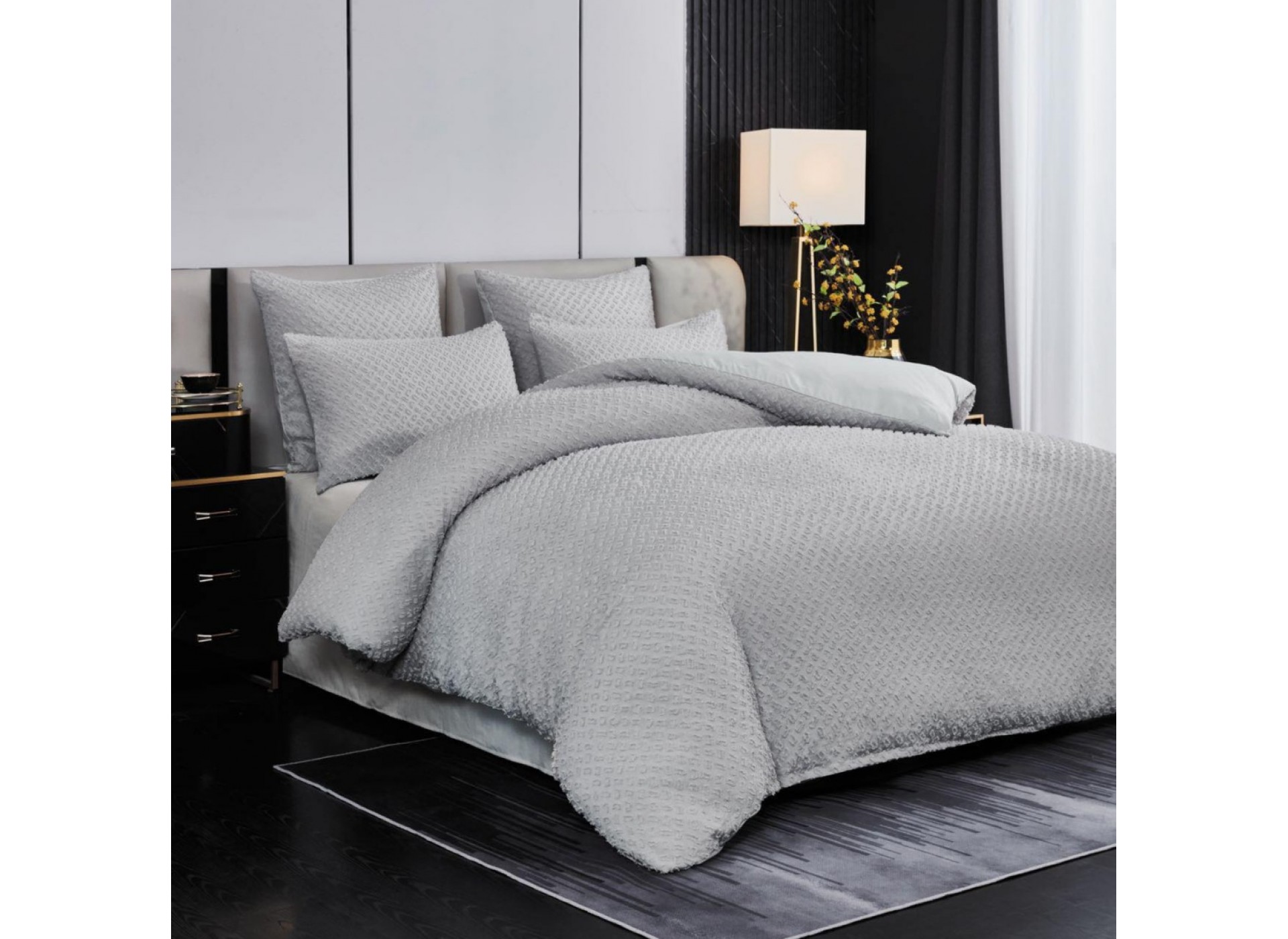 Lenjerie LUX BRODAT din bumbac 6 piese BR35