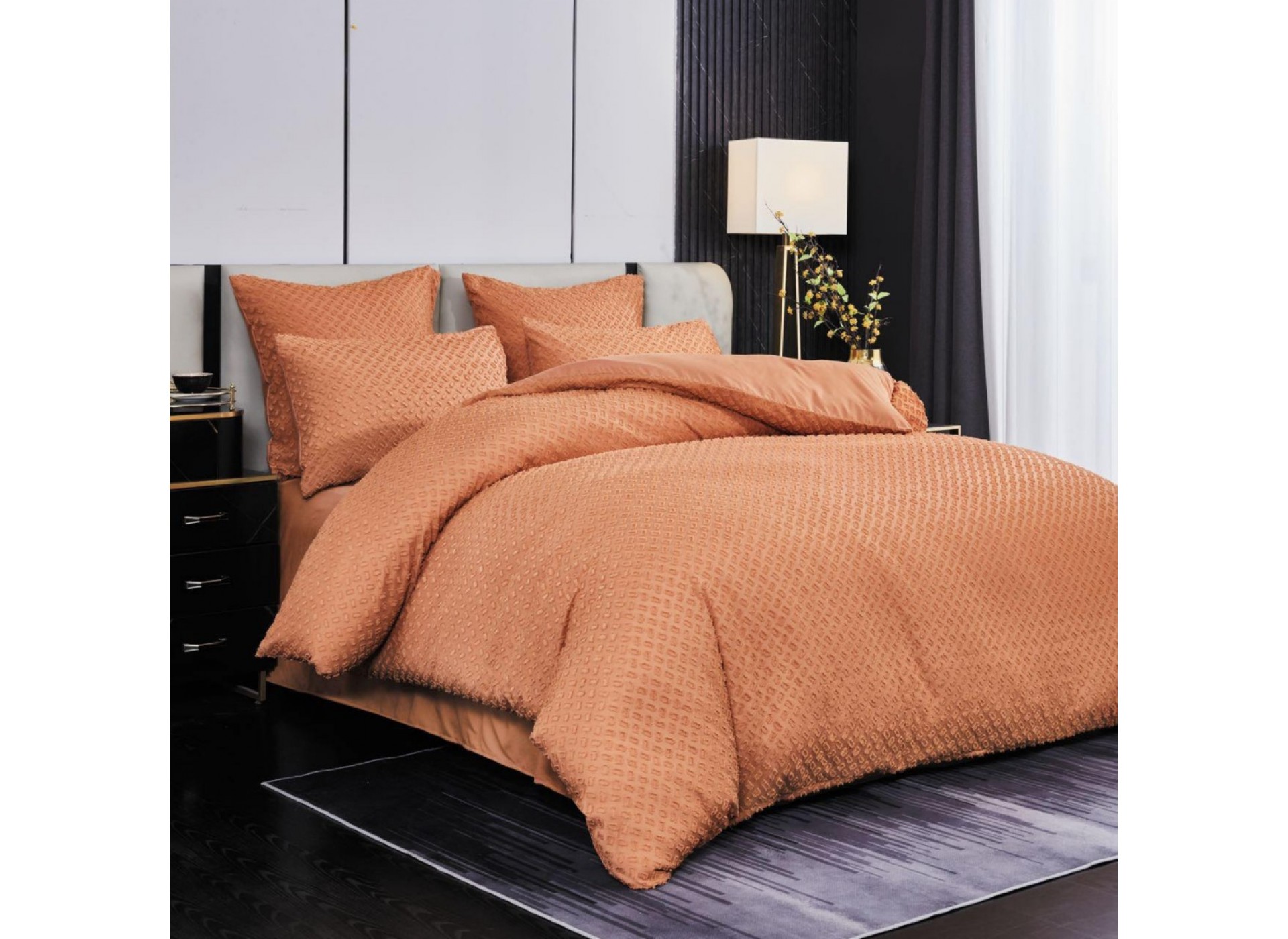 Lenjerie LUX BRODAT din bumbac 6 piese BR37