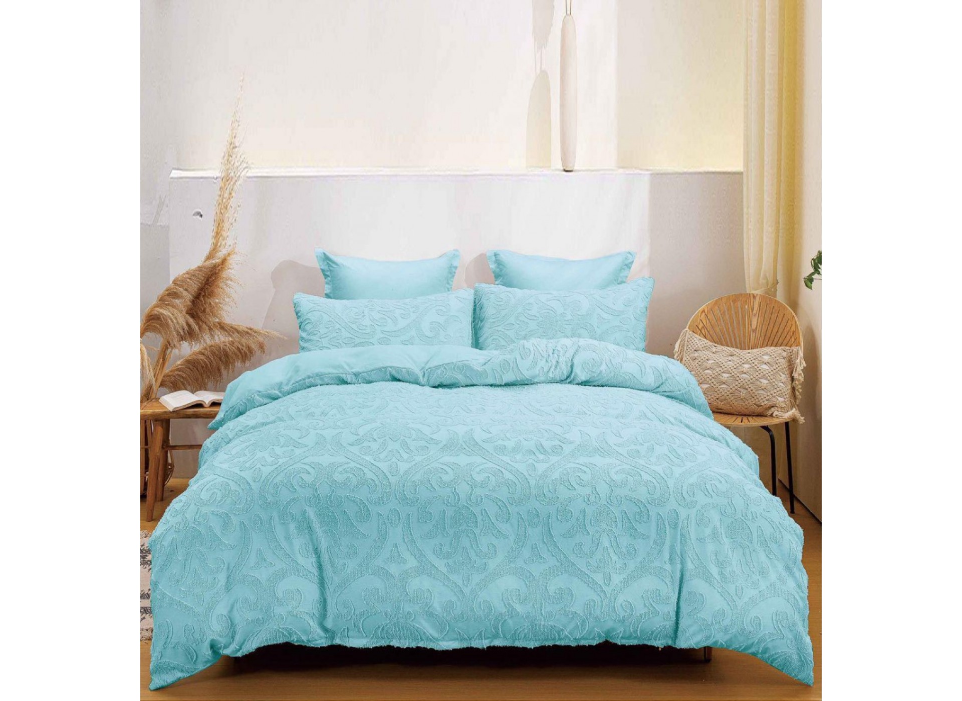Lenjerie LUX BRODAT din bumbac 6 piese BR39
