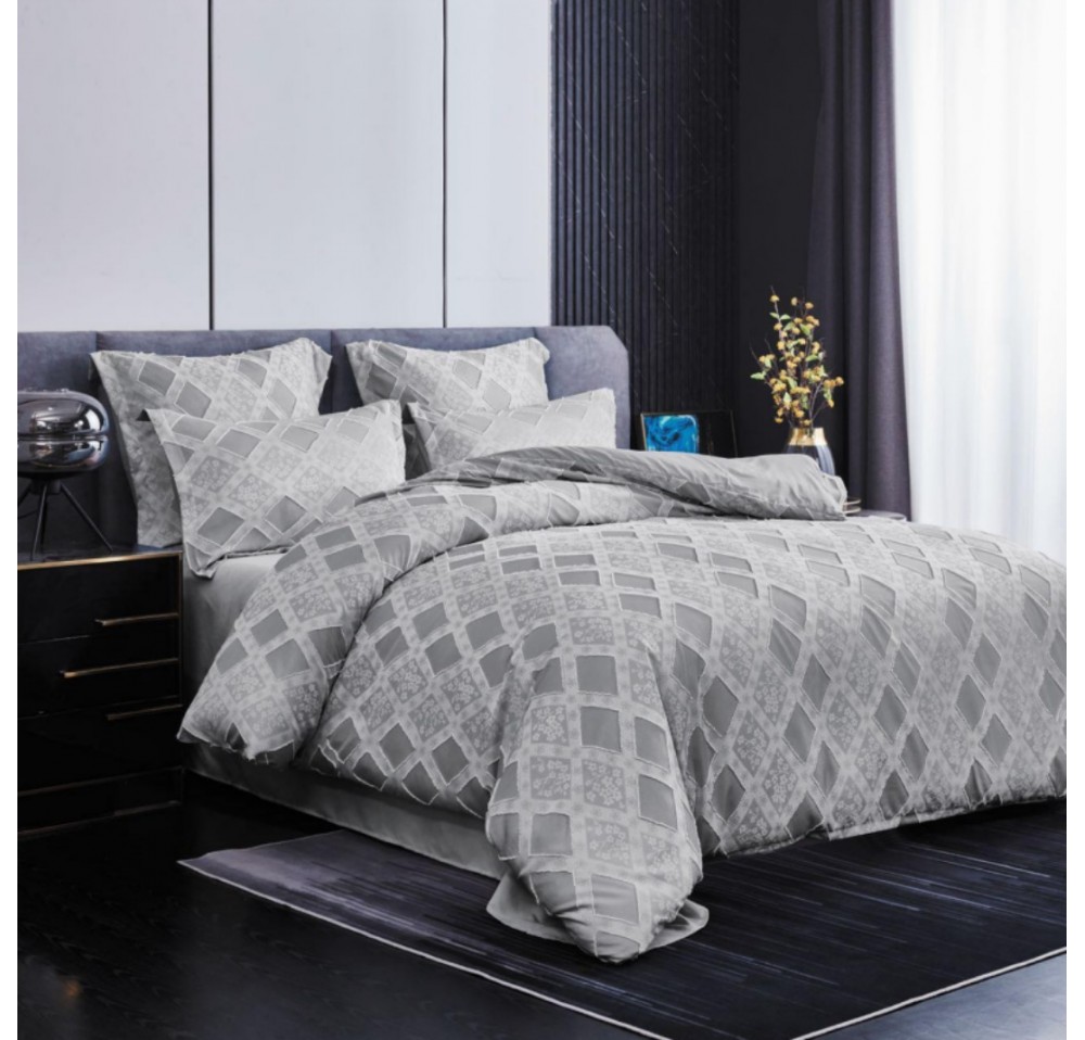 Lenjerie LUX BRODAT din bumbac 6 piese BR44