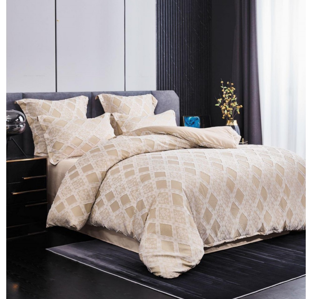 Lenjerie LUX BRODAT din bumbac 6 piese BR46