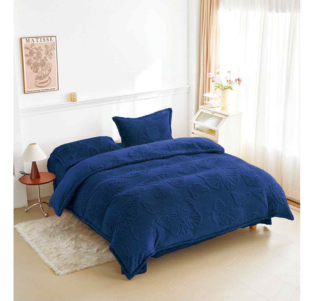 Lenjerie de pat pufoasa Cocolino,model fluture,4 piese - COF300