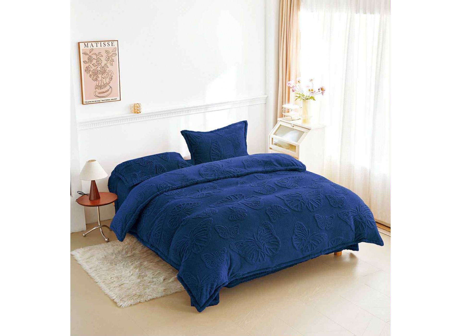 Lenjerie de pat pufoasa Cocolino,model fluture,4 piese - COF300