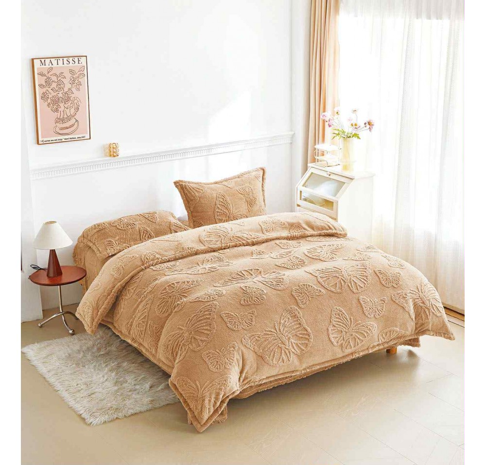 Lenjerie de pat pufoasa Cocolino,model fluture,4 piese - COF302