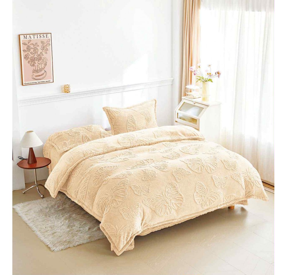 Lenjerie de pat pufoasa Cocolino,model fluture,4 piese - COF303