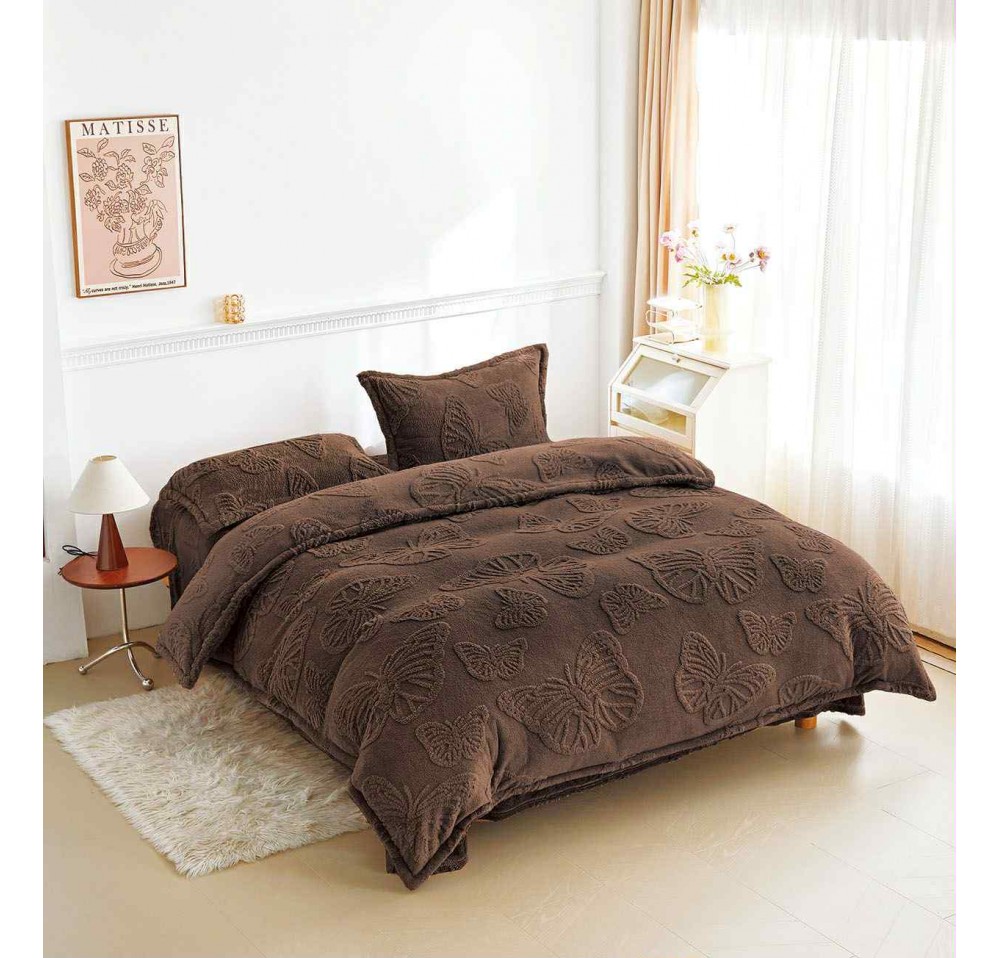 Lenjerie de pat pufoasa Cocolino,model fluture,4 piese - COF305