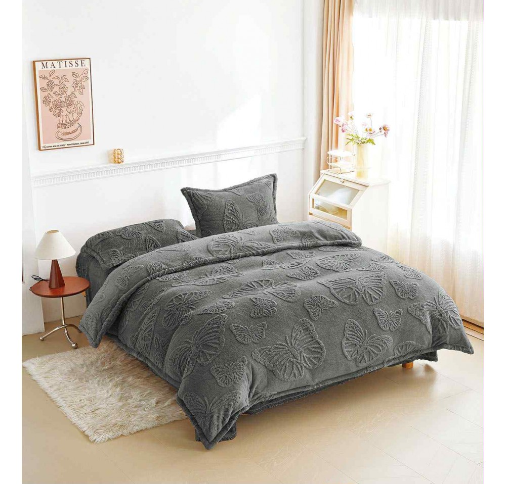 Lenjerie de pat pufoasa Cocolino,model fluture,4 piese - COF306
