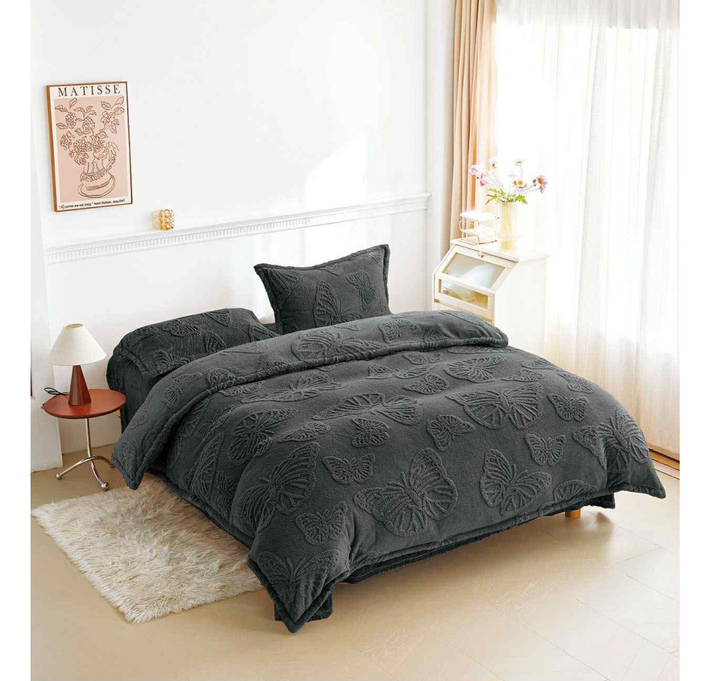 Lenjerie de pat pufoasa Cocolino,model fluture,4 piese - COF307