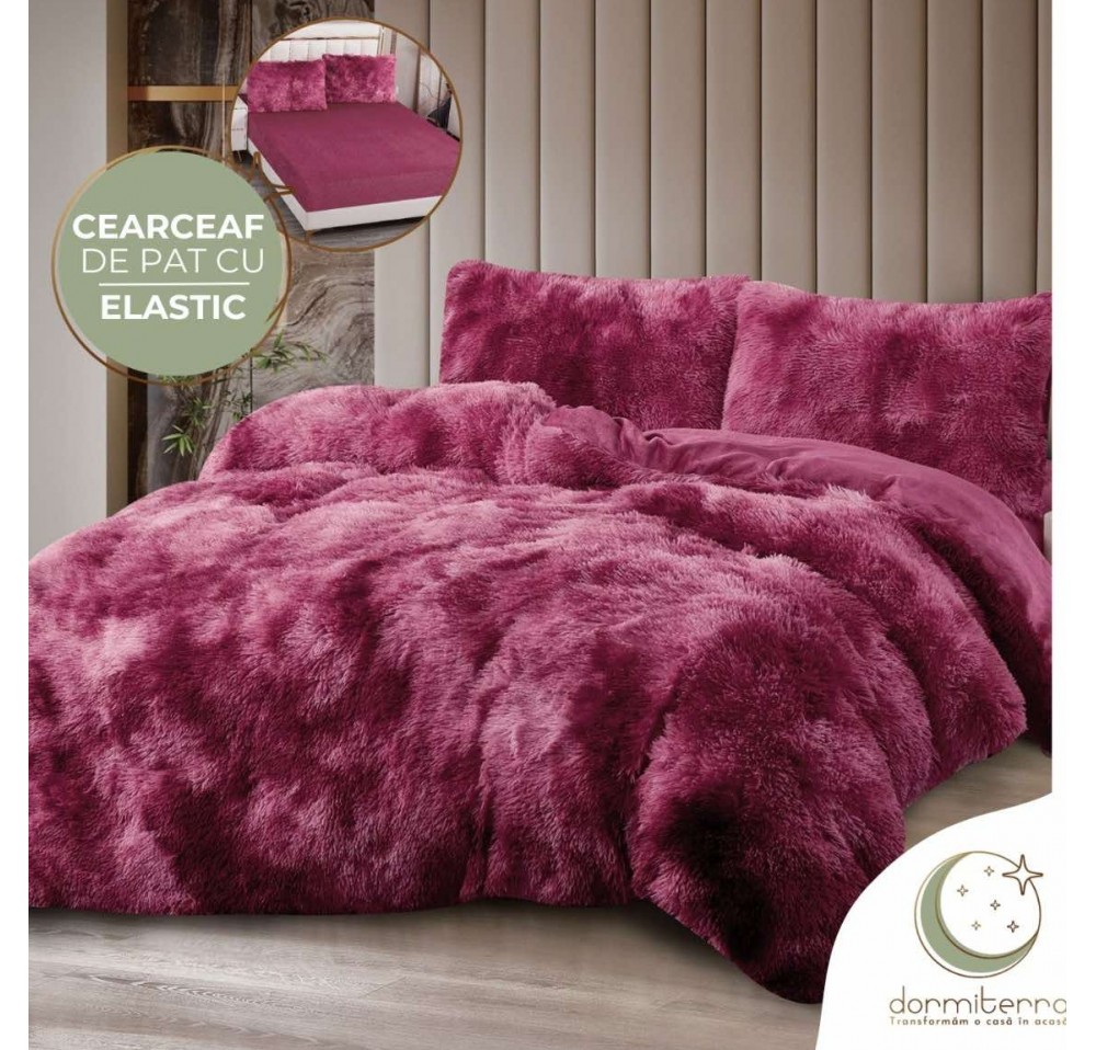 Lenjerie pat super pufoasa Cocolino Fluffy,4 piese,cearceaf elastic - COF010