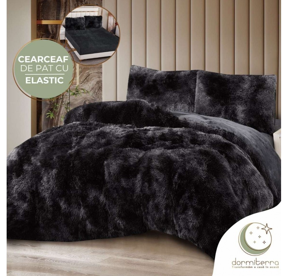 Lenjerie pat super pufoasa Cocolino Fluffy,4 piese,cearceaf elastic - COF012