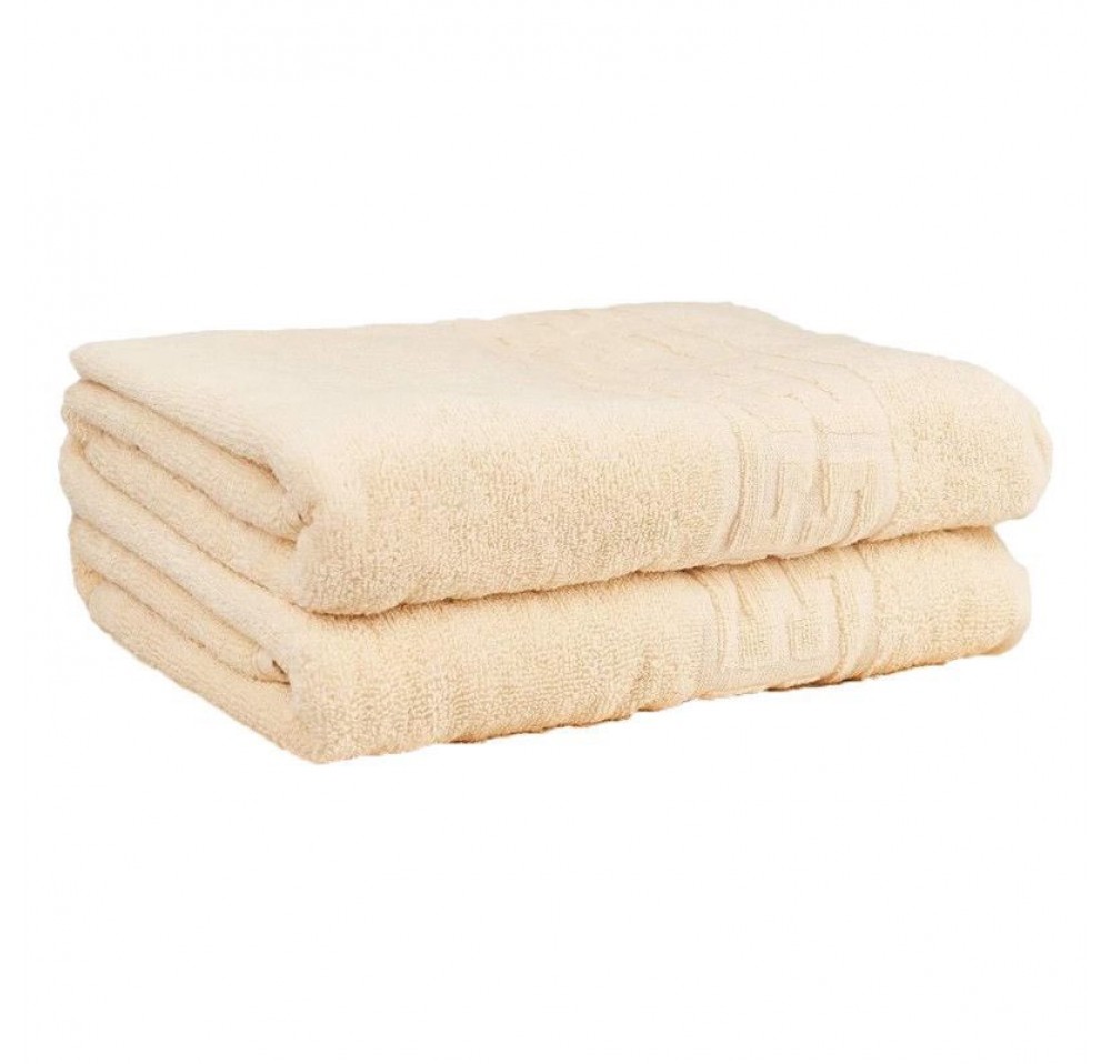 Pachet 2 prosoape baie – Greek Border, 70×140 cm, 100% bumbac CREM