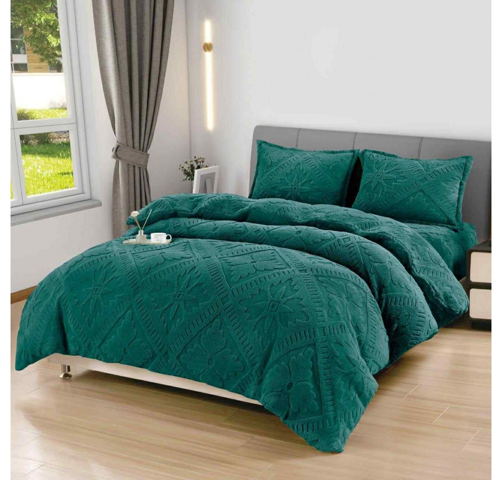Lenjerie de pat pufoasa Cocolino,model texturat,4 piese - CT111