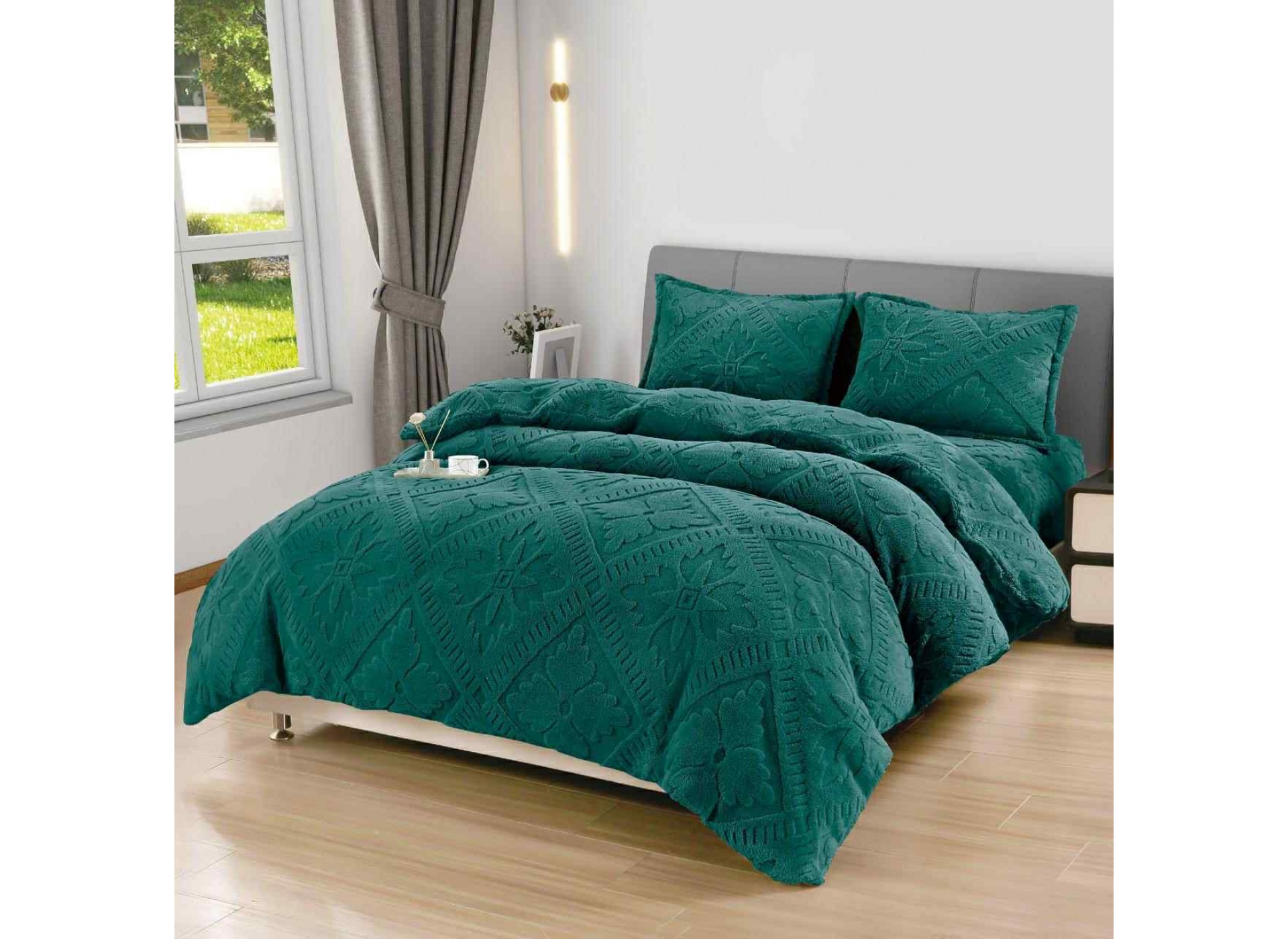 Lenjerie de pat pufoasa Cocolino,model texturat,4 piese - CT111