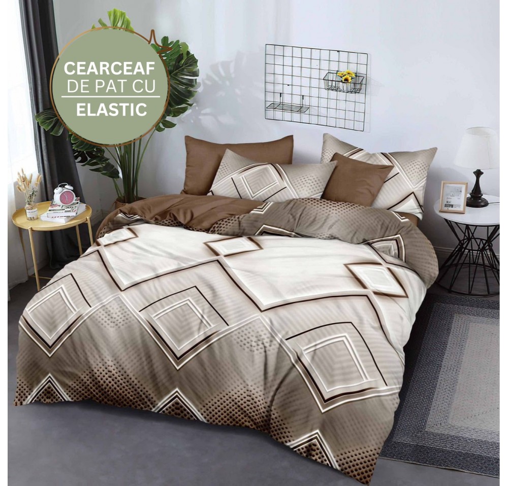 Lenjerie de pat cu Elastic din Finet 6 piese FE002