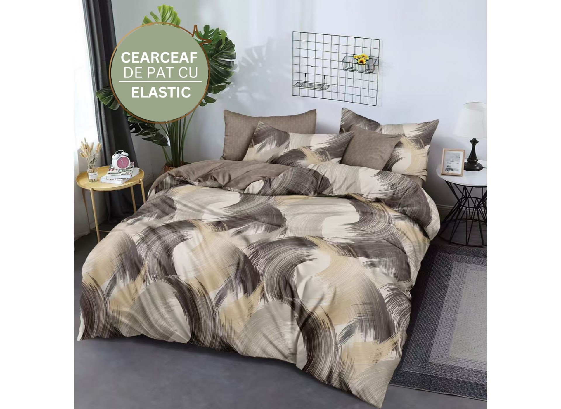 Lenjerie de pat cu Elastic din Finet 6 piese FE021
