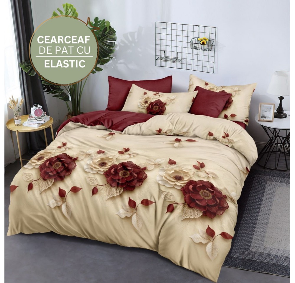 Lenjerie de pat cu Elastic din Finet 6 piese FE023