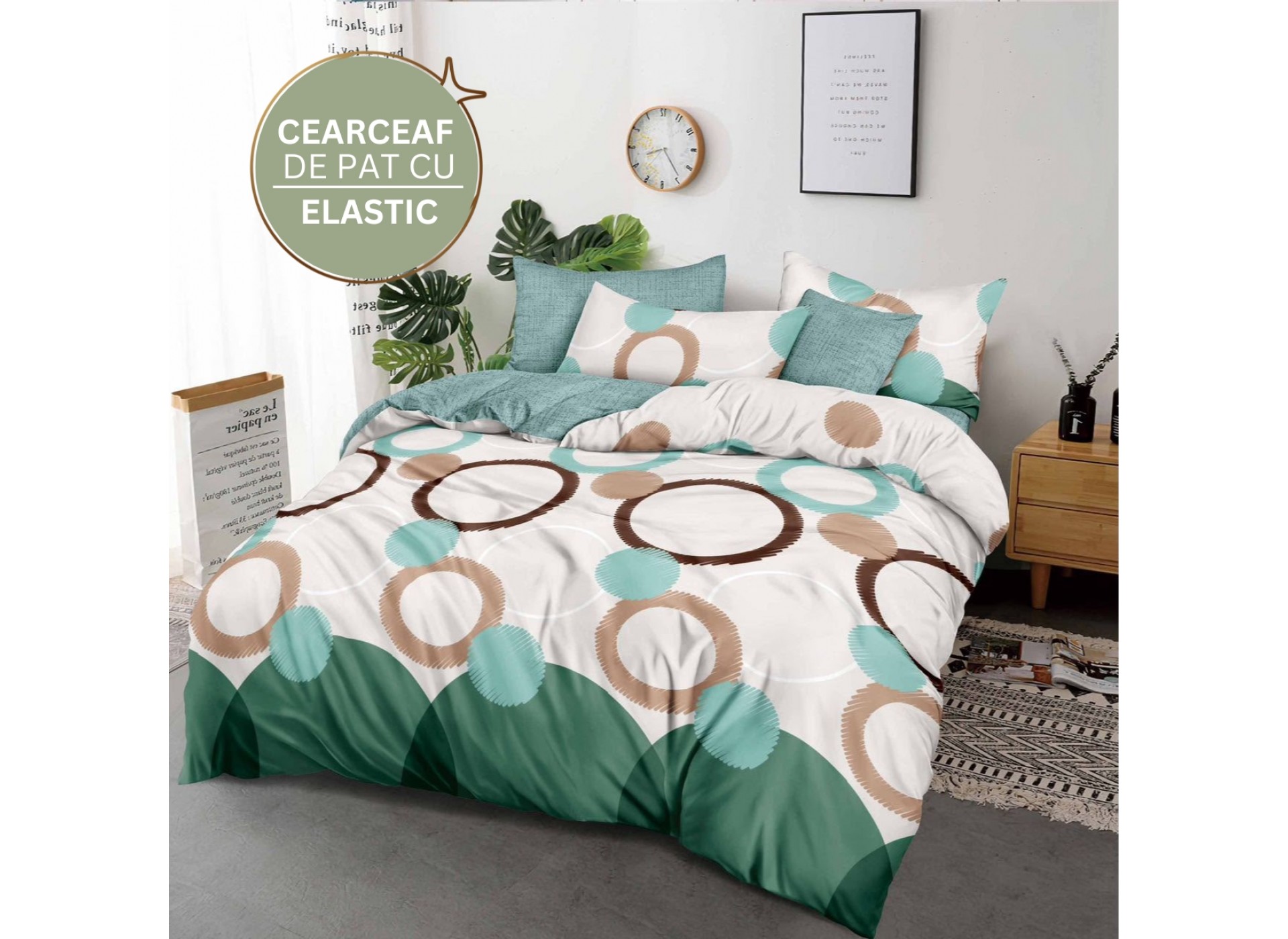 Lenjerie de pat cu Elastic din Finet 6 piese FE024