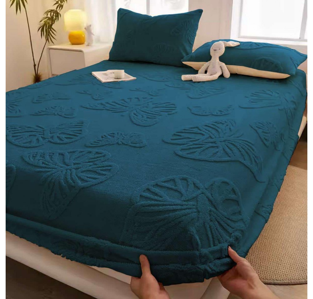 Husa de pat Cocolino cu ELASTIC imprimeu fluturas + 2 Fete de perna  HCF12