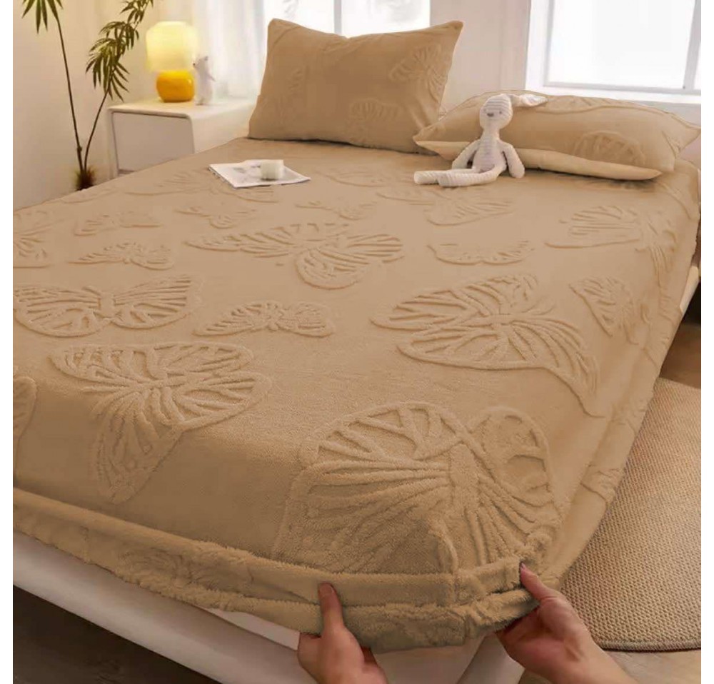 Husa de pat Cocolino cu ELASTIC imprimeu fluturas + 2 Fete de perna  HCF9