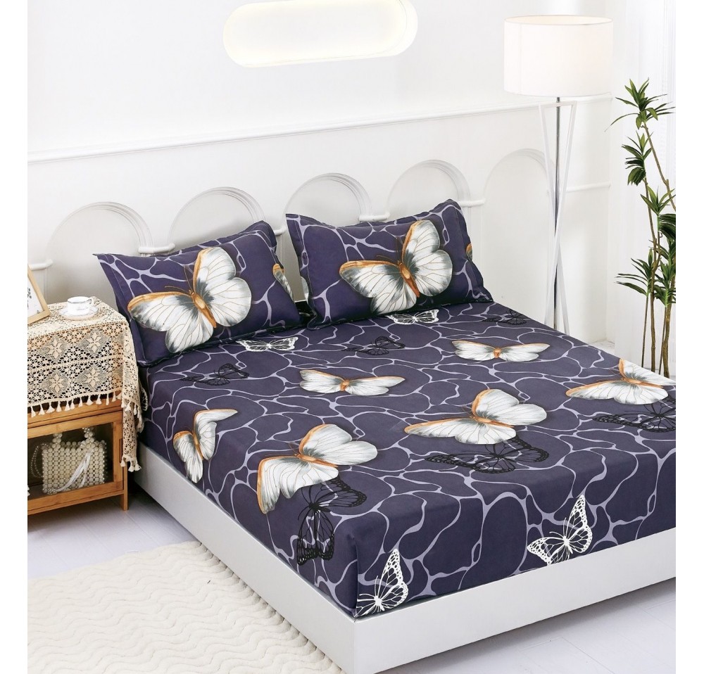 Husa de pat cu elastic pentru saltea + 2 fete de perna HFS15