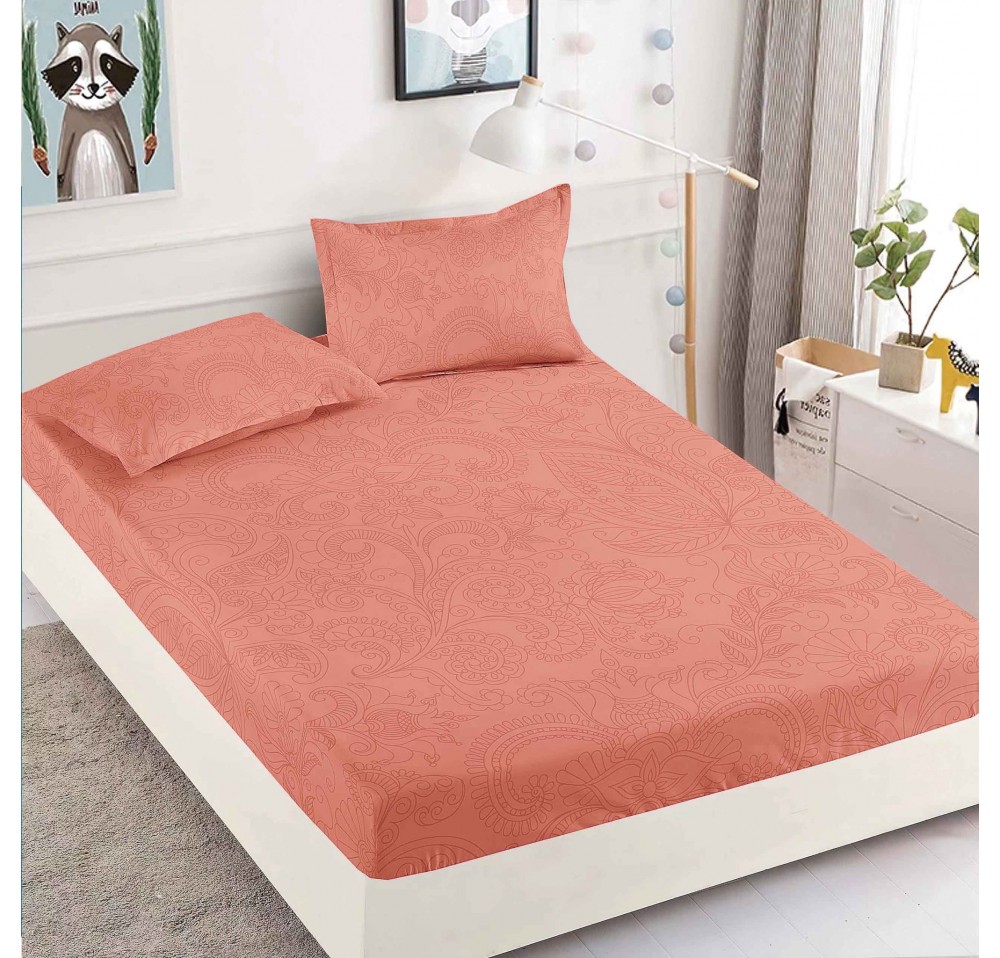 Husa de pat cu elastic pentru saltea + 2 fete de perna HFJ302