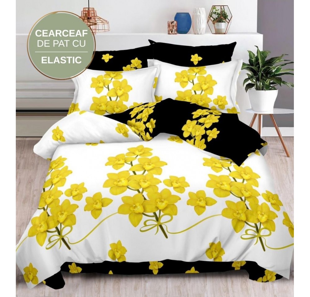 Lenjerie de pat cu Elastic din Finet 6 piese LEC008