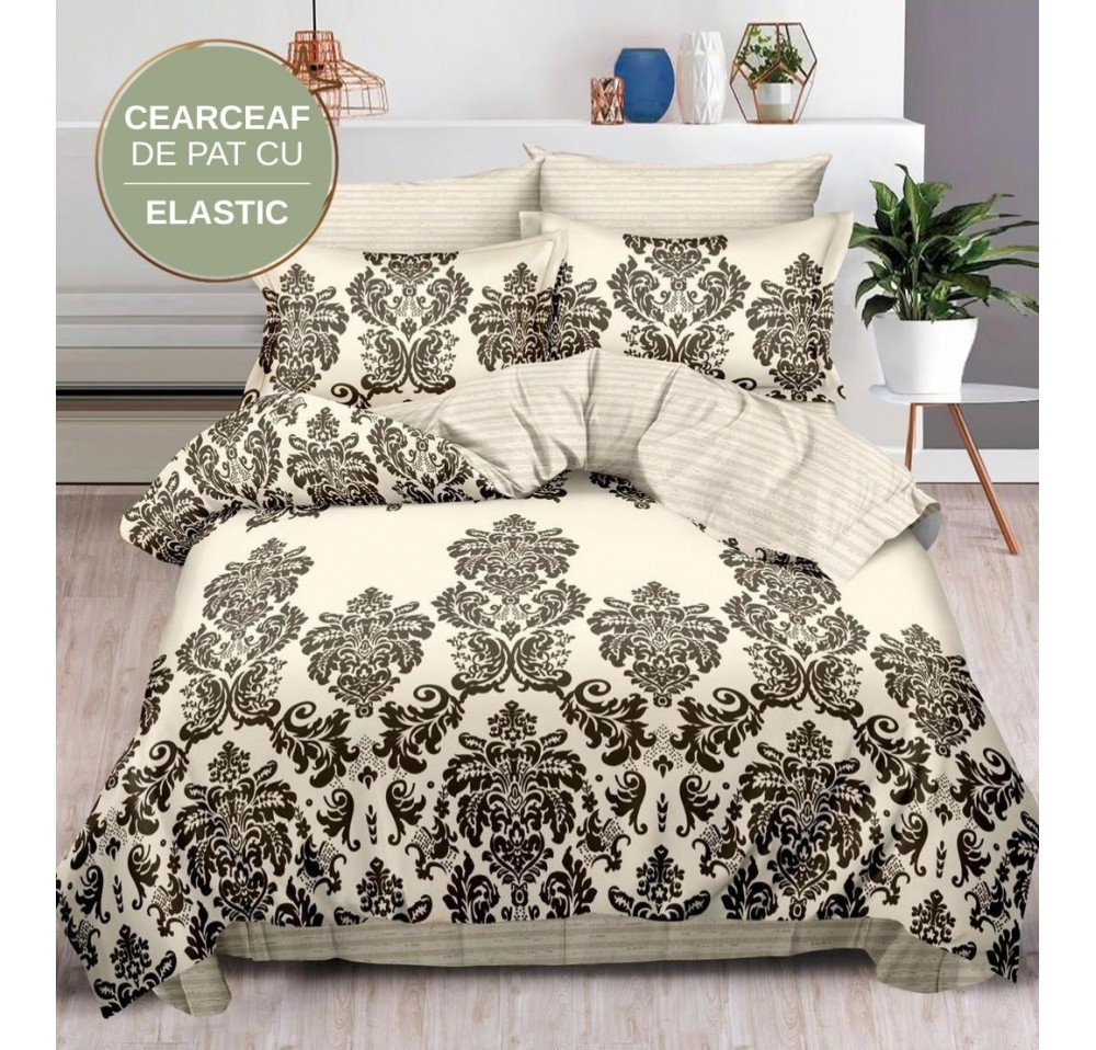 Lenjerie de pat cu Elastic din Finet 6 piese LEC009