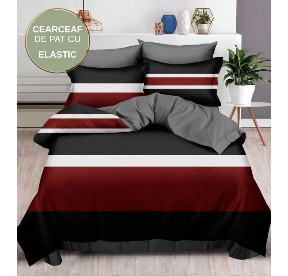 Lenjerie de pat cu Elastic din Finet 6 piese LEC020