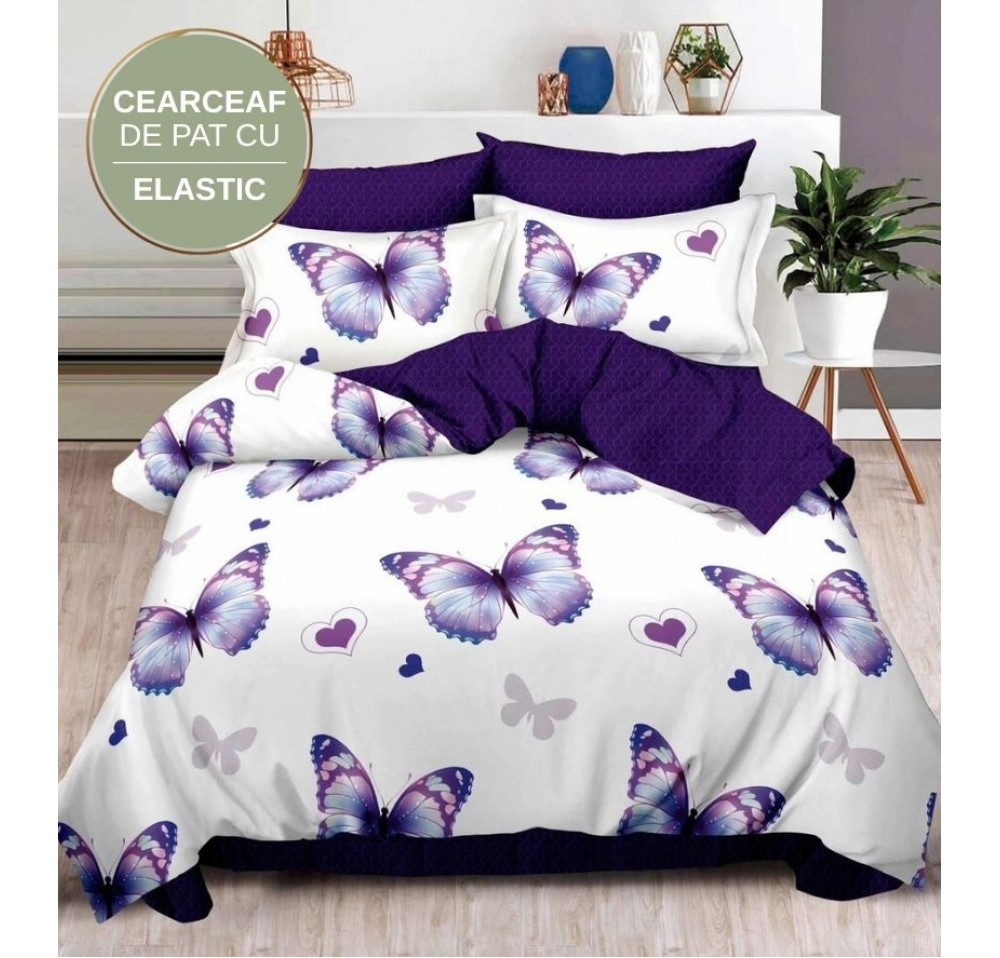 Lenjerie de pat cu Elastic din Finet 6 piese LEC023