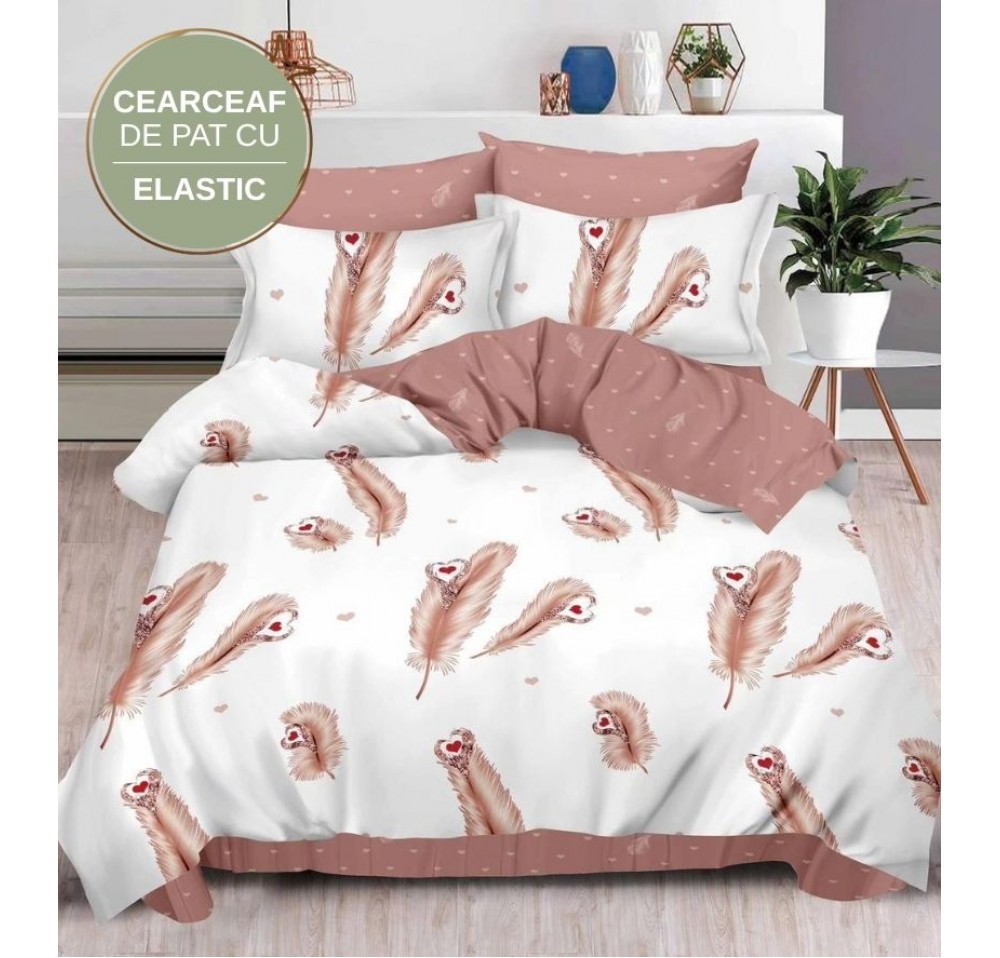 Lenjerie de pat cu Elastic din Finet 6 piese LEC025
