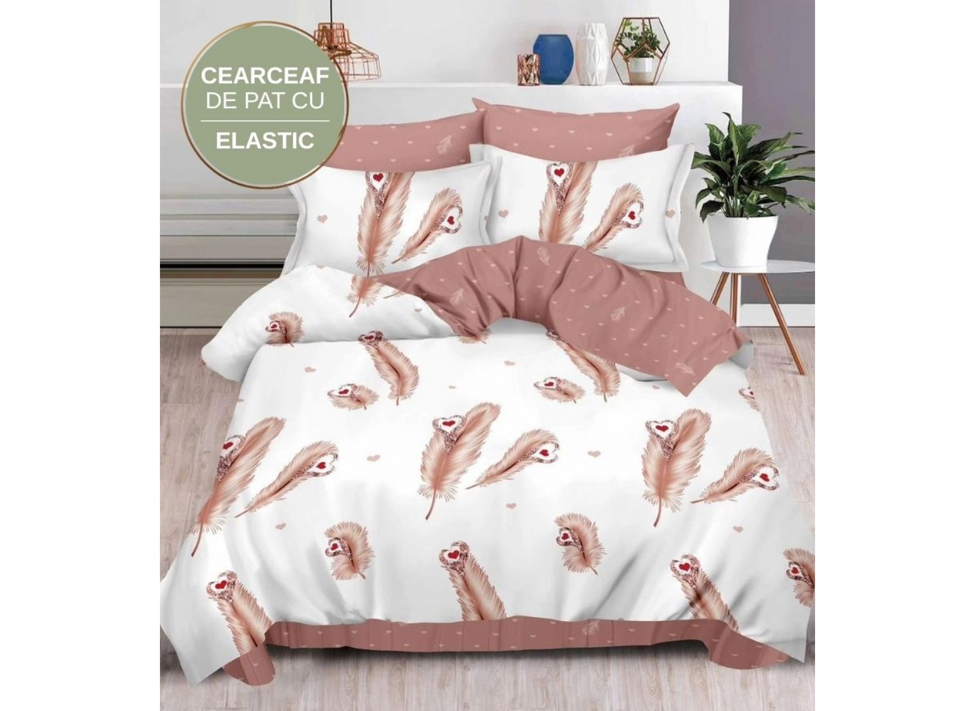 Lenjerie de pat cu Elastic din Finet 6 piese LEC025