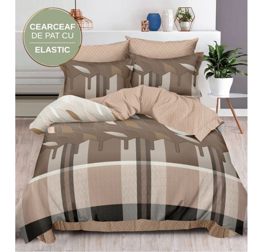 Lenjerie de pat cu Elastic din Finet 6 piese LEC028