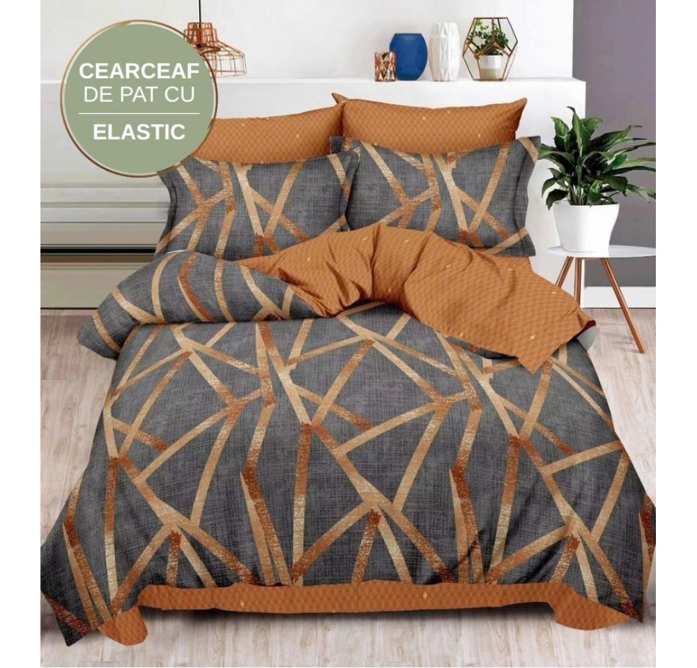 Lenjerie de pat cu Elastic din Finet 6 piese LEC044