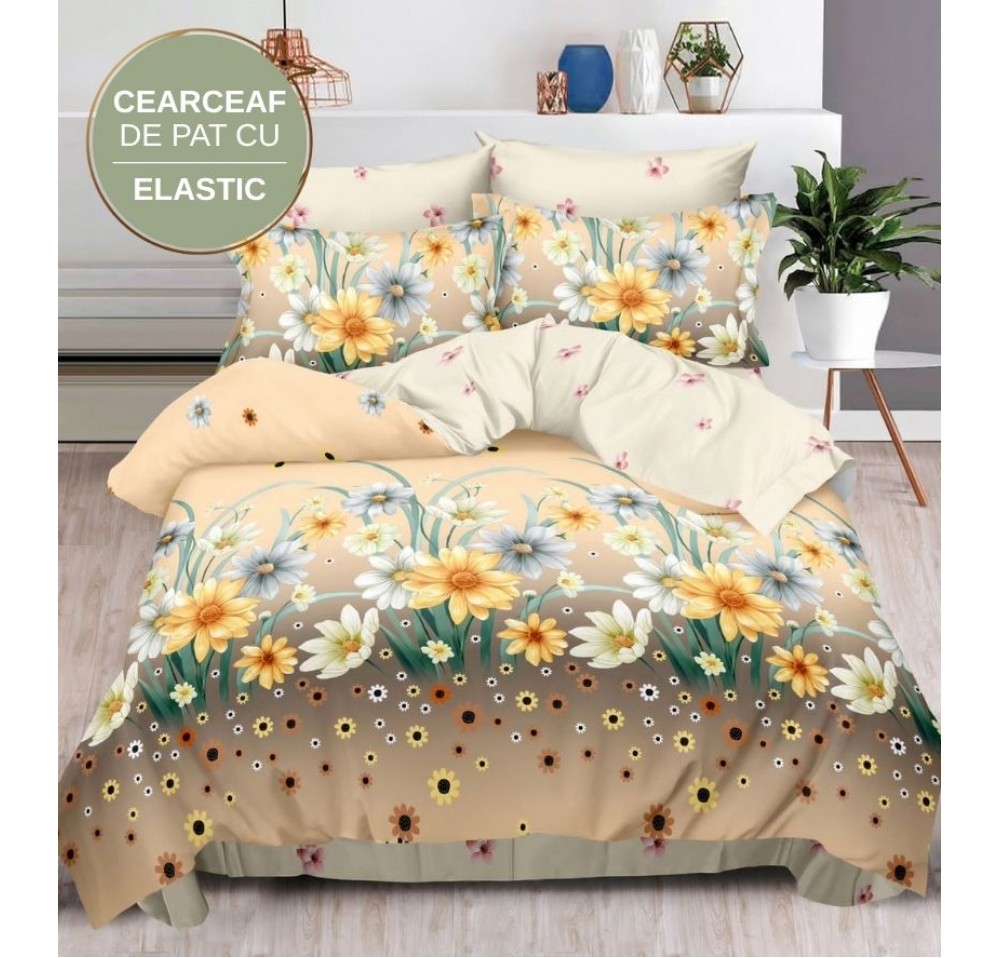 Lenjerie de pat cu Elastic din Finet 6 piese LEC048