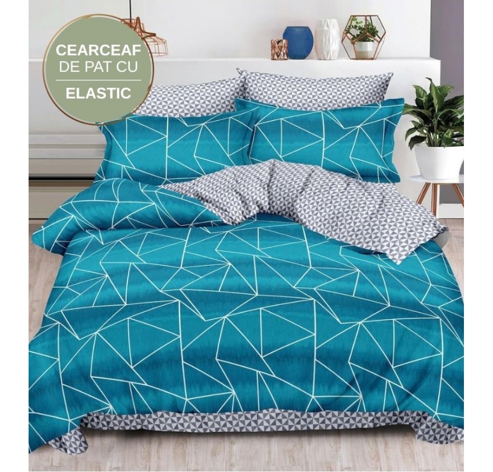 Lenjerie de pat cu Elastic din Finet 6 piese LEC053