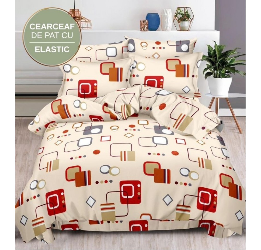 Lenjerie de pat cu Elastic din Finet 6 piese LEC065