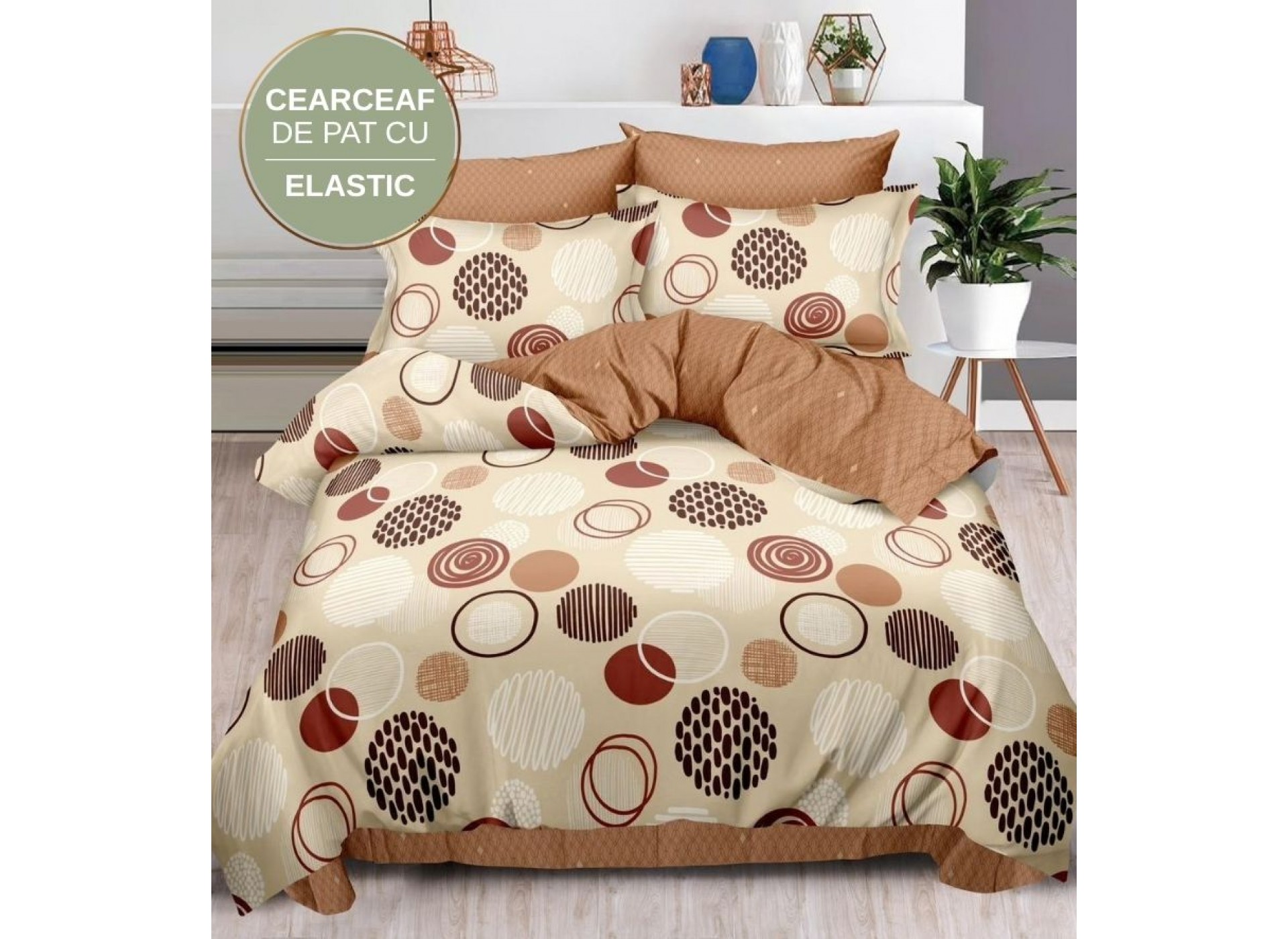 Lenjerie de pat cu Elastic din Finet 6 piese LEC073