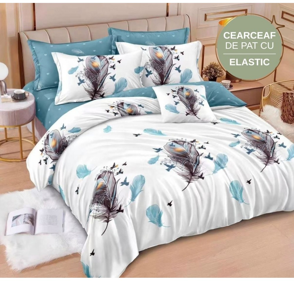 Lenjerie de pat cu Elastic din Finet 6 piese LEC079